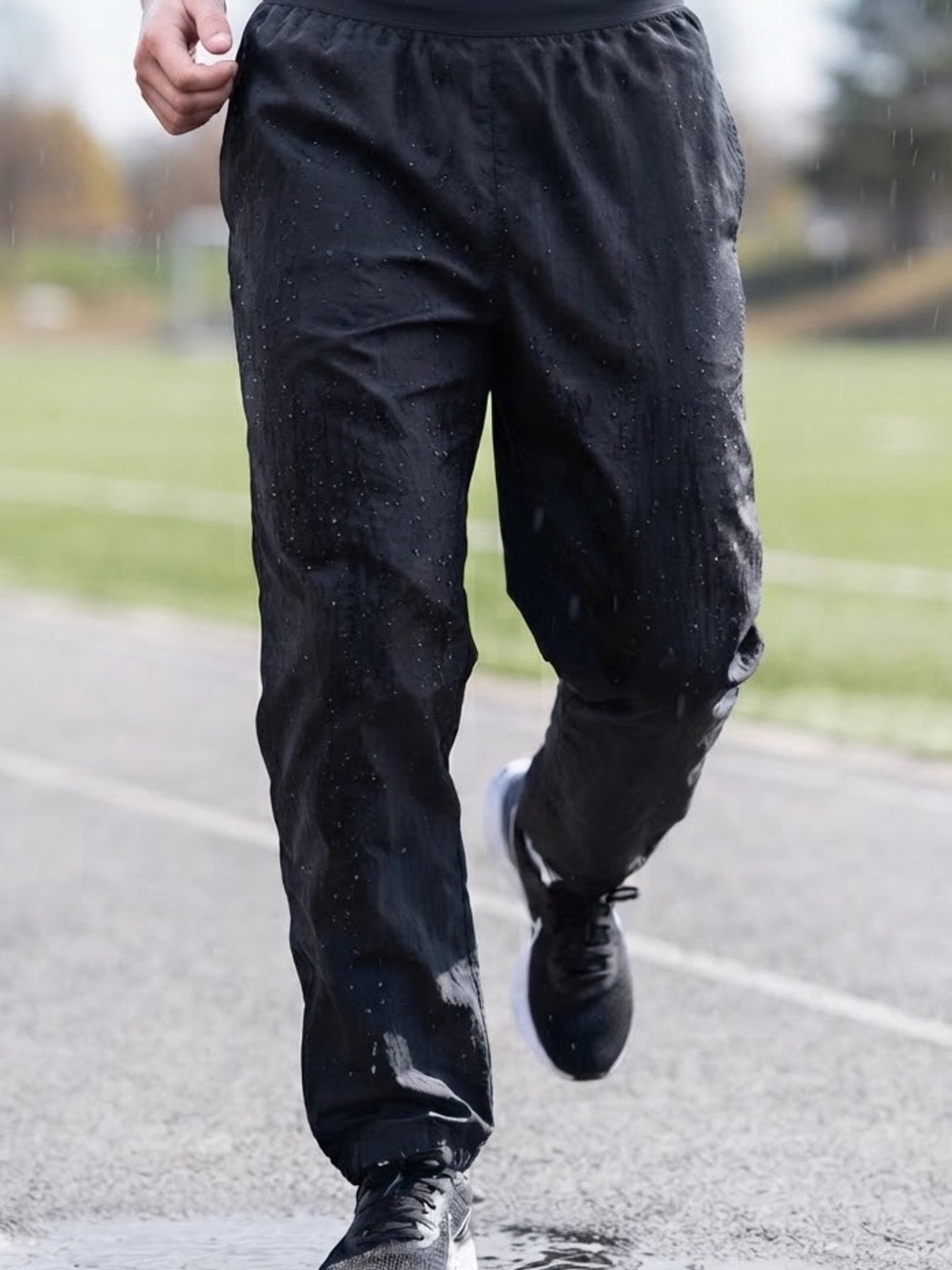 Vintage Nike Black Nylon Track Pants Lined Men’s Casual Athletic Pants Large